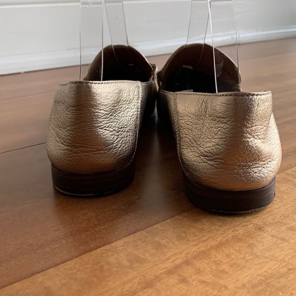 Patricia Nash Fia Leather Loafers Horsebit Pale Gold 9.5M Flats Business Office - Picture 8 of 17